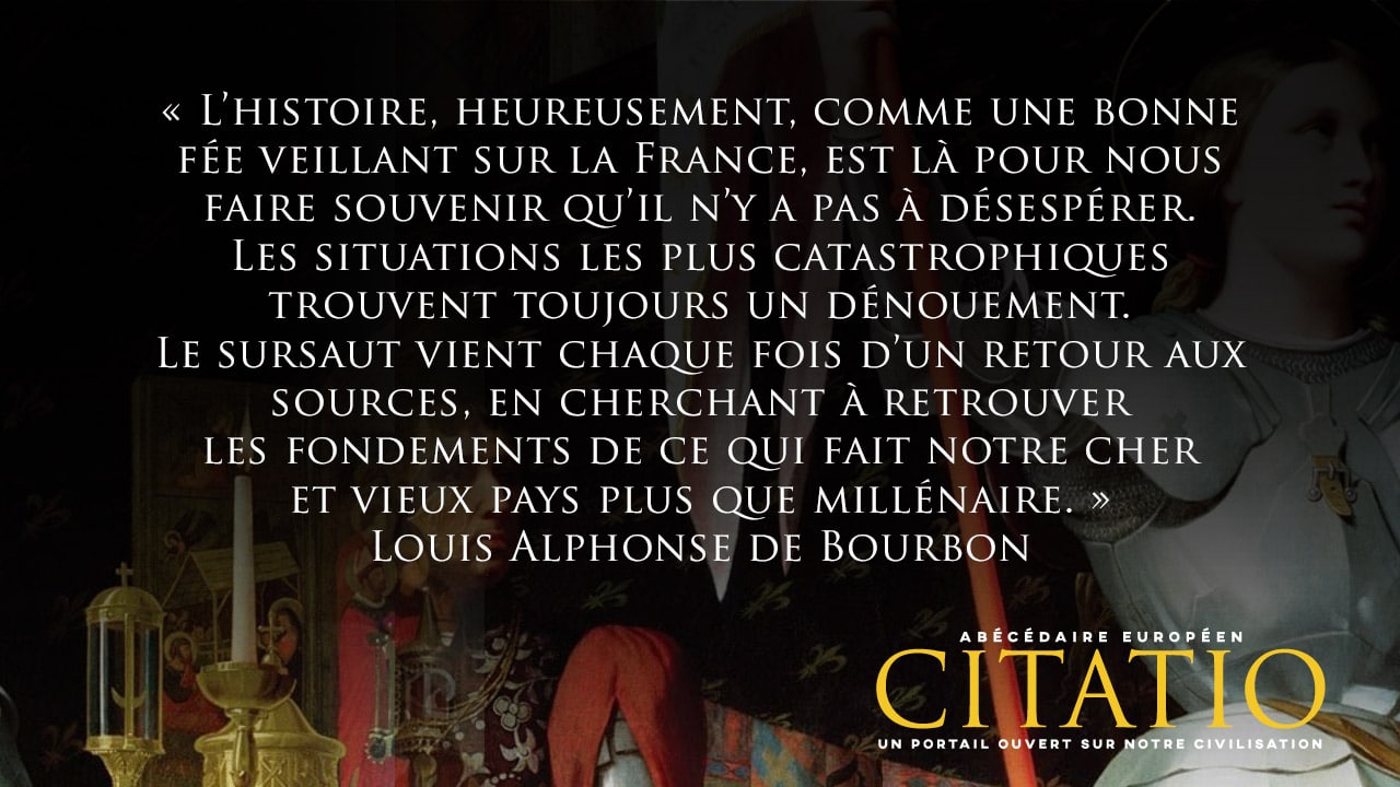 L Histoire Comme Une Bonne Fee Veillant Sur La France Citation De Louis Alphonse De Bourbon